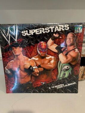 Vintage Official WWE SEALED 2008 Wall Calendar 12” x 12” Multi Month
